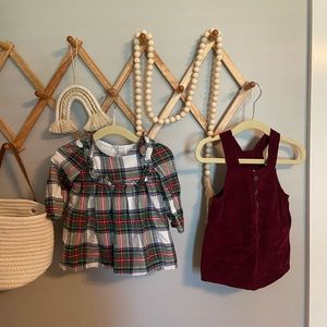 SET OF TWO - 3-6M Christmas dresses